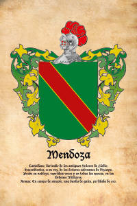 Escudo heráldico del apellido MENDOZA