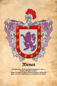 Escudo heráldico del apellido MENES