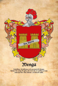 Escudo heráldico del apellido MENGA