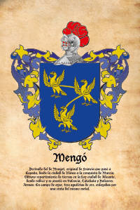 Escudo heráldico del apellido MENGO