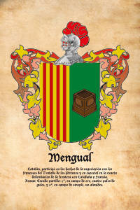Escudo heráldico del apellido MENGUAL