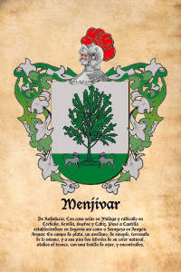 Escudo heráldico del apellido MENJIVAR