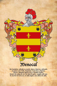 Escudo heráldico del apellido MENOCAL