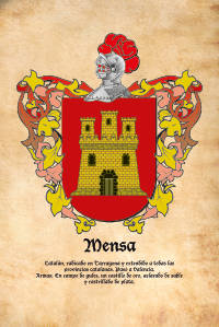 Escudo heráldico del apellido MENSA