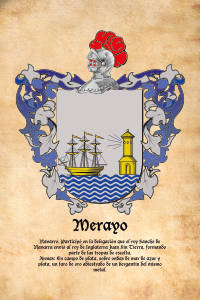 Escudo heráldico del apellido MERAYO