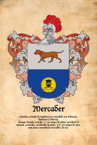Escudo heráldico del apellido MERCADER