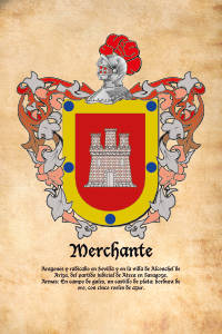 Escudo heráldico del apellido MERCHANTE