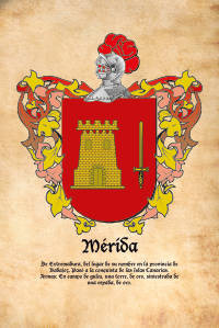 Escudo heráldico del apellido MERIDA
