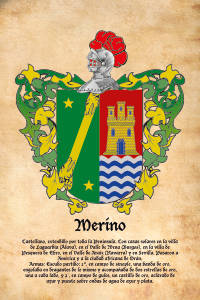 Escudo heráldico del apellido MERINO
