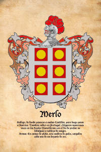 Escudo heráldico del apellido MERLO