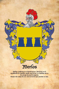Escudo heráldico del apellido MERLOS