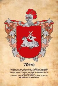 Escudo heráldico del apellido MERO
