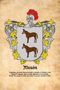 Escudo heráldico del apellido MESON
