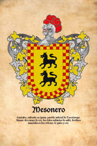 Escudo heráldico del apellido MESONERO