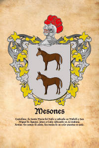 Escudo heráldico del apellido MESONES