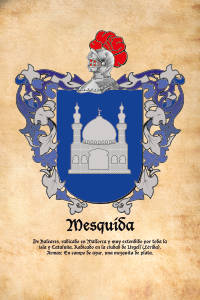 Escudo heráldico del apellido MESQUIDA