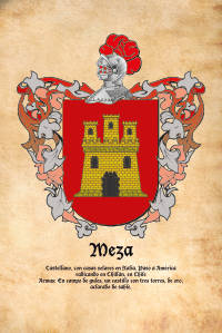 Escudo heráldico del apellido MEZA