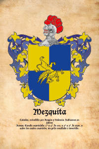 Escudo heráldico del apellido MEZQUITA