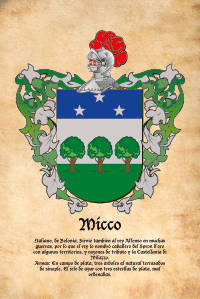 Escudo heráldico del apellido MICCO