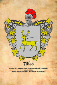 Escudo heráldico del apellido MICO