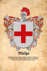 Escudo heráldico del apellido MIELGO