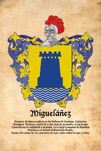 Escudo heráldico del apellido MIGUELAÑEZ