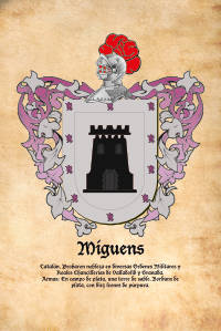 Escudo heráldico del apellido MIGUENS