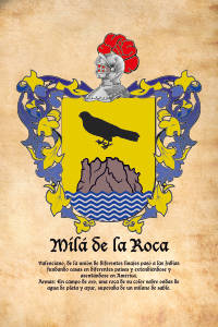Escudo heráldico del apellido MILA DE LA ROCA