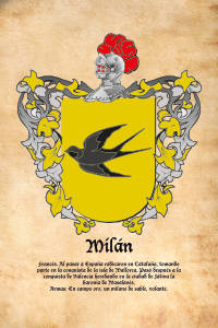 Escudo heráldico del apellido MILAN