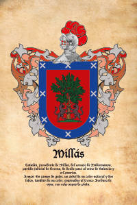 Escudo heráldico del apellido MILLAS