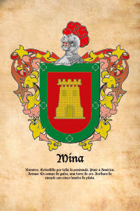Escudo heráldico del apellido MINA