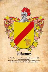 Escudo heráldico del apellido MINAURO