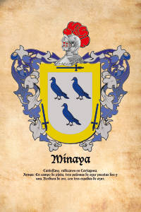 Escudo heráldico del apellido MINAYA
