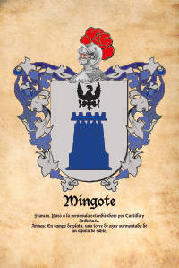 Escudo heráldico del apellido MINGOTE