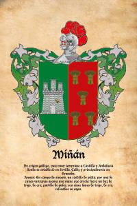 Escudo heráldico del apellido MIÑÁN