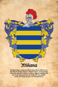 Escudo heráldico del apellido MIÑANA