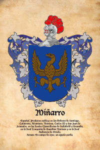 Escudo heráldico del apellido MIÑARRO