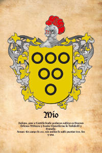 Escudo heráldico del apellido MIO