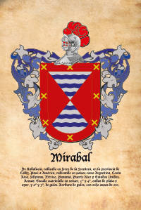 Escudo heráldico del apellido MIRABAL