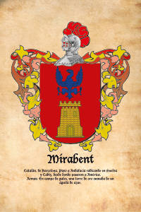 Escudo heráldico del apellido MIRABENT
