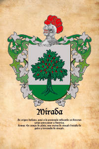 Escudo heráldico del apellido MIRADA