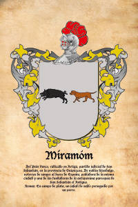 Escudo heráldico del apellido MIRAMON