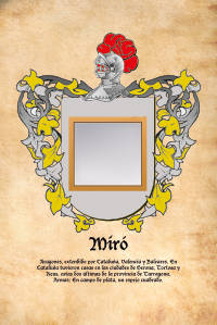 Escudo heráldico del apellido MIRO