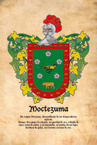 Escudo heráldico del apellido MOCTEZUMA