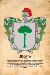 Escudo heráldico del apellido MOGRO