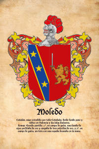 Escudo heráldico del apellido MOLEDO