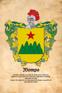 Escudo heráldico del apellido MOMPO