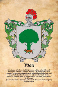 Escudo heráldico del apellido MON