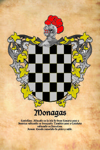 Escudo heráldico del apellido MONAGAS