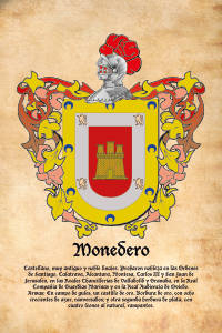 Escudo heráldico del apellido MONEDERO